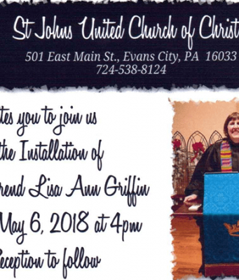 Evans City Church Welcomes Rev. Lisa Ann Griffin As New Pastor Rev. Lisa Ann Griffin