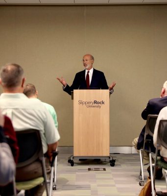 Gov. Wolf Highlights Effort To Combat Campus Sexual Assault During SRU Visit Gov. Tom Wolf